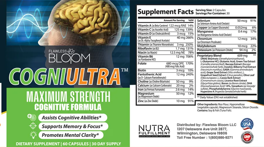 Cogniultra Ingredients