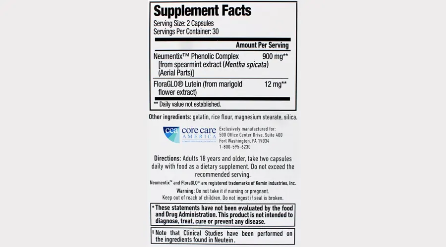 Neutein Ingredients
